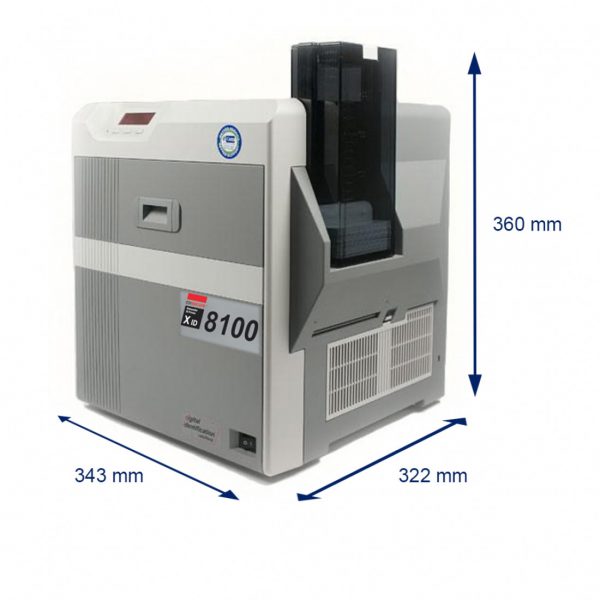 Matica EDIsecure XID8100 Impresora de tarjetas de identificación de retransferencia de una cara dimenciones